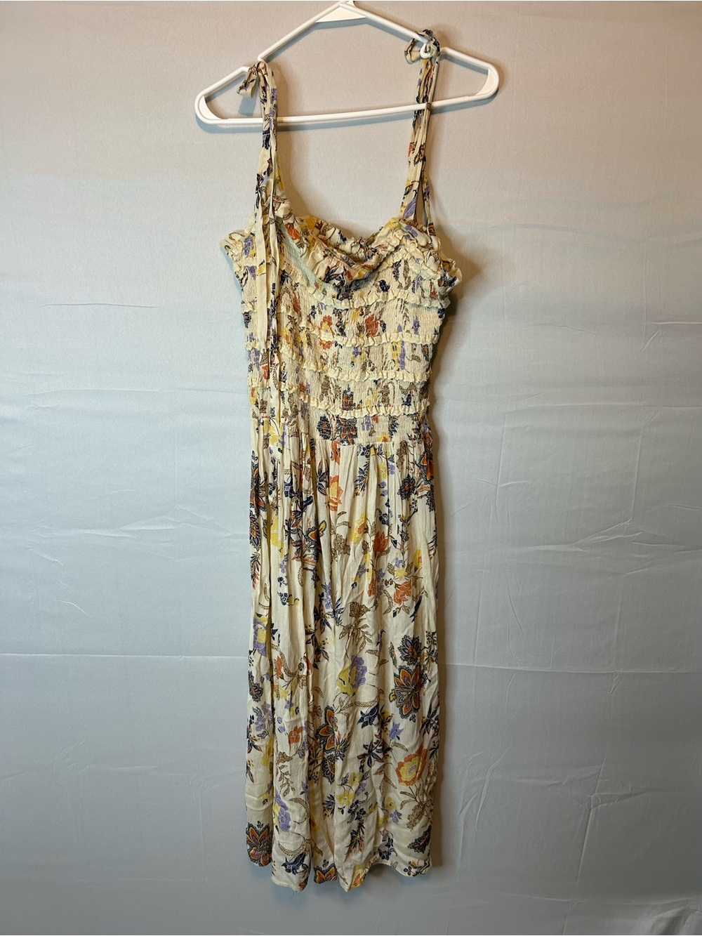 FREE PEOPLE ISLA FLORAL PRINT MIDI DRESS Size Small Boho Hippie 71 - Picture 3 of 9